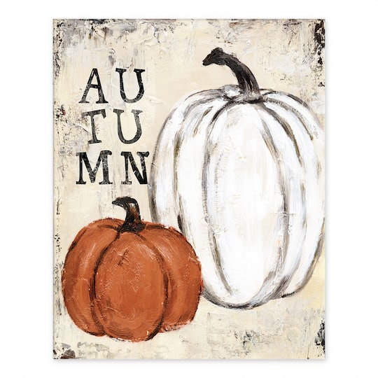 Autumn Grunge Pumpkins Tabletop Canvas